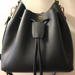 Authentic MCM Drawstring Bucket Handbag